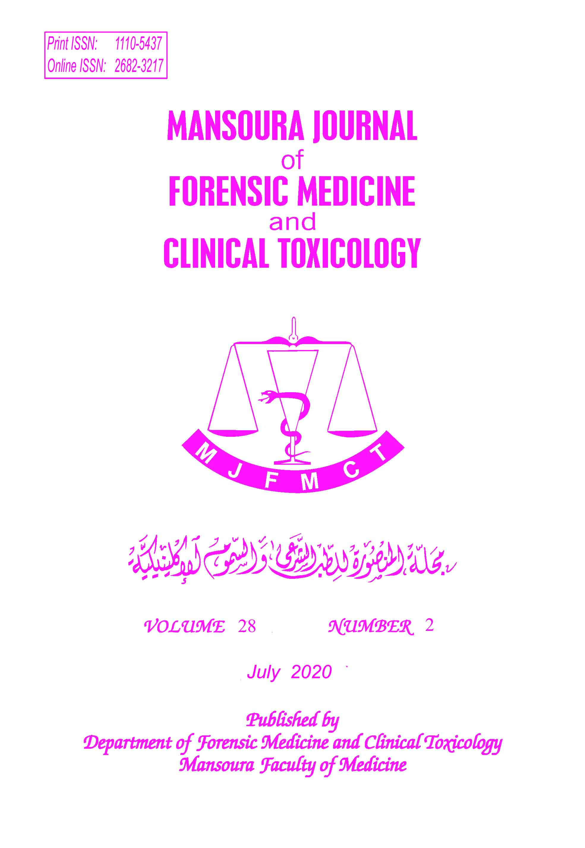 Mansoura Journal of Forensic Medicine and Clinical Toxicology